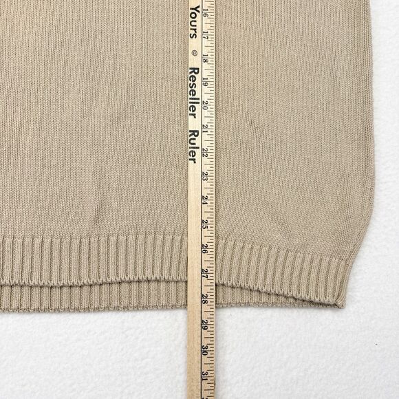 Vintage LL Bean Sweater Mens Size XL Tall Tan V Neck Pullover Knit Casual - Picture 9 of 9